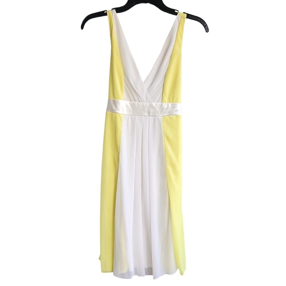 Alyn Paige women's medium Yellow and White Backless Dress